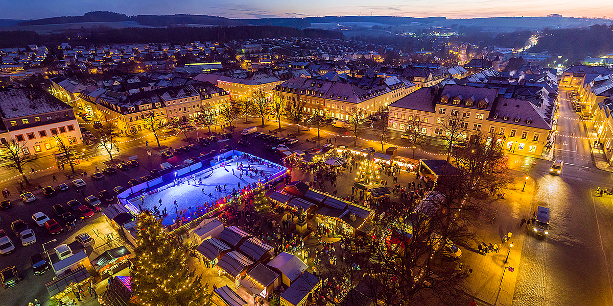 Luftbild Weihnachtsmarkt