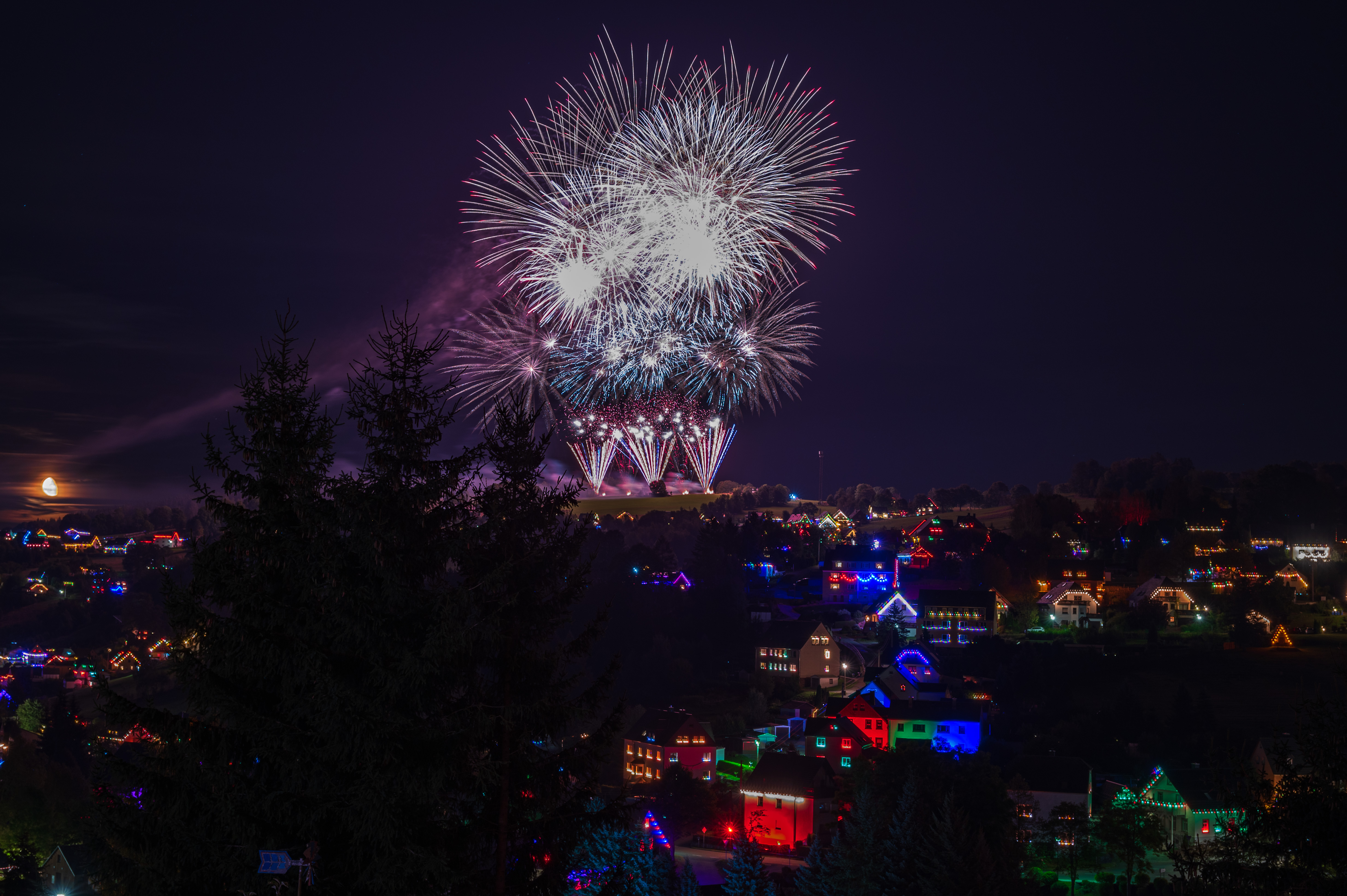 Feuerwerk über Pobershau