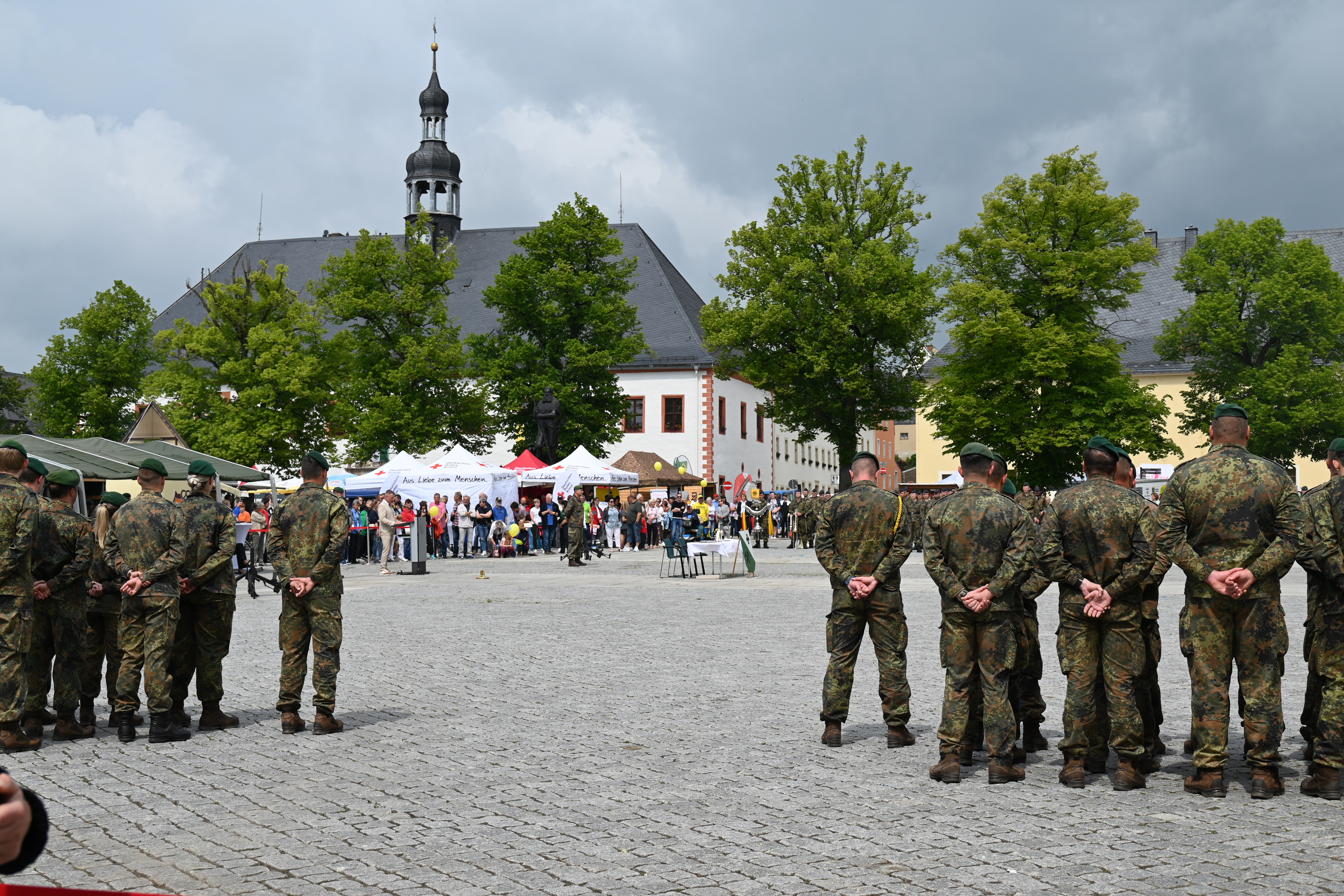 Appell auf dem Marktplatz